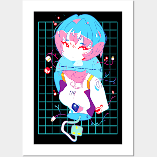 Ayanami Rei Colorful Neon Genesis Evangelion Posters and Art